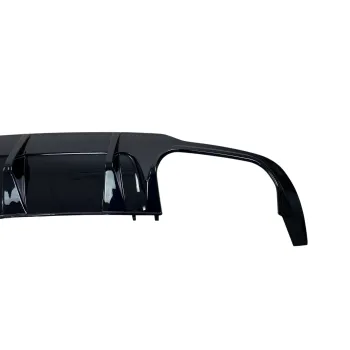 Diffuser Mercedes W204 C-Class (2007-2013) για C63 προφυλακτήρα AMG Style - μαύρο γυαλιστερό