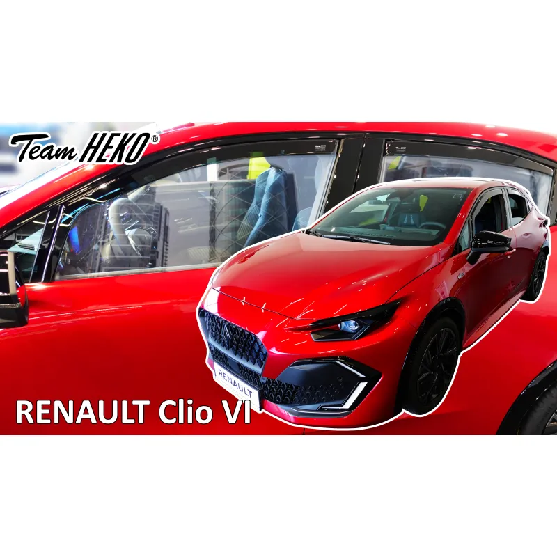 Ανεμοθραύστες Renault Clio (2025+) - 4τμχ. Εμπρός, Heko