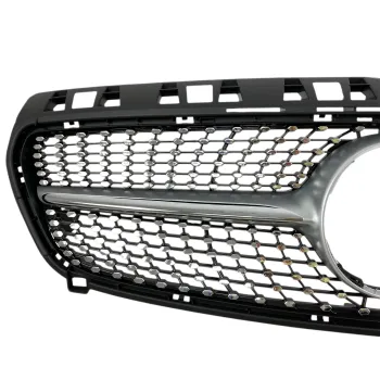 Μάσκα Mercedes W176 A-Class (2013-2015) - Diamond design, μάυρη με πλαίσιο χρωμίου