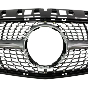 Μάσκα Mercedes W176 A-Class (2013-2015) - Diamond design, μάυρη με πλαίσιο χρωμίου