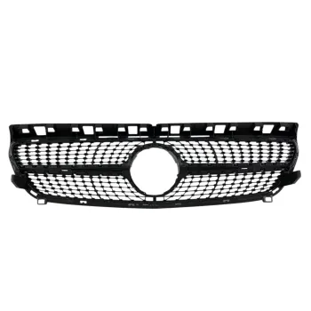 Μάσκα Mercedes W176 A-Class (2013-2015) - Diamond design, μάυρη με πλαίσιο χρωμίου