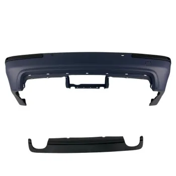 Πίσω προφυλακτήρας BMW E39 sedan με διπλό diffuser - M5 design με ανοίγματα parktronic