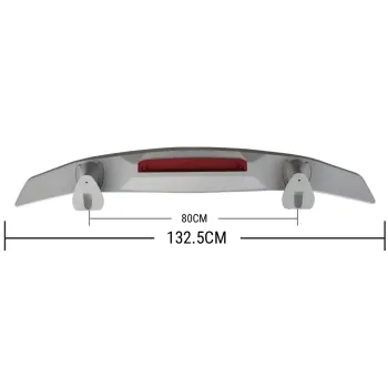 Αεροτομή οροφής universal 132.5cm με τρίτο στοπ και μήκος εγκατάστασης 80cm - μαύρη γυαλιστερή
