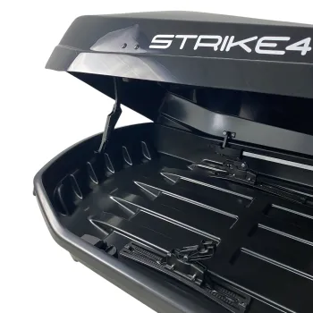 Μπαγκαζιέρα οροφής Junior Strike 199x84x41cm με διπλό άνοιγμα και κλειδί, 480 λίτρα - μαύρη γυαλιστερή