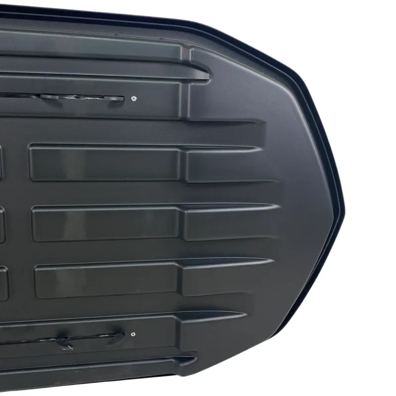 Μπαγκαζιέρα οροφής Junior Strike 199x84x41cm με διπλό άνοιγμα και κλειδί, 480 λίτρα - μαύρη γυαλιστερή