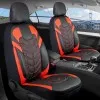 3D Δερμάτινα καλύμματα καθισμάτων Streetech Classy - μαύρο χρώμα με κόκκινες λεπτομέρειες