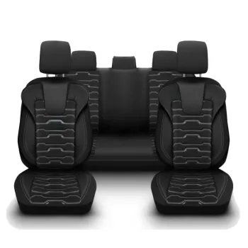 3D Δερμάτινα καλύμματα καθισμάτων Streetech Sport SP11 - μαύρο χρώμα