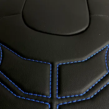 3D Δερμάτινα καλύμματα καθισμάτων Streetech Classy - μαύρο χρώμα με μπλε λεπτομέρειες