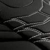 3D Δερμάτινα καλύμματα καθισμάτων Streetech Classy - μαύρο χρώμα με λευκές λεπτομέρειες