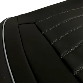 3D Δερμάτινα καλύμματα καθισμάτων Streetech Palermo - μαύρο χρώμα με γκρι ραφές