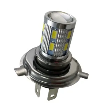 Led λάμπα H4, H4 με 16 led και προτζέκτορα - 1τμχ.