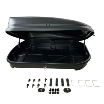 Μπαγκαζιέρα οροφής Junior FL 125x90x34cm με μονόπλευρο άνοιγμα και κλειδί, 320 λίτρα - μαύρη
