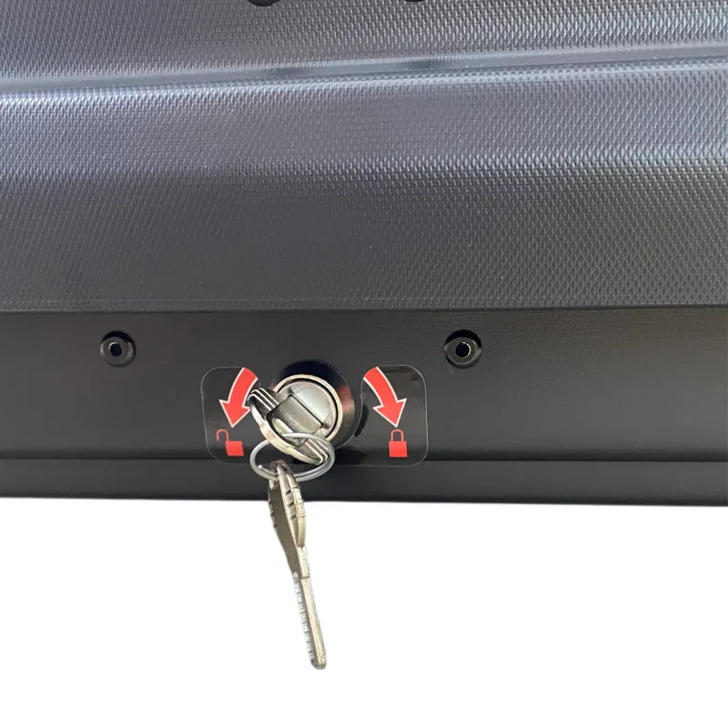 Μπαγκαζιέρα οροφής Junior FL 125x90x34cm με μονόπλευρο άνοιγμα και κλειδί, 320 λίτρα - μαύρη
