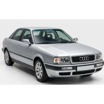Φανάρια εμπρός Audi 80 (1991-1994) led - chrome , με λάμπες (Η1) - σετ 2τμχ.