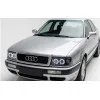 Φανάρια εμπρός Audi 80 B4 (1991-1996) angel eyes - μαύρα , με λάμπες (Η1) - σετ 2τμχ.