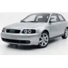Φανάρια εμπρός Audi A3 (1996-2000) angel eyes - μαύρα , με λάμπες (Η1) - σετ 2τμχ.