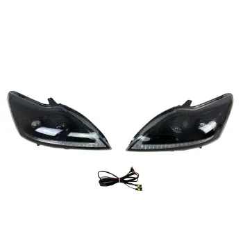 Φανάρια εμπρός Ford Focus (2009-2011), led με φώτα ημέρας - σετ 2τμχ.