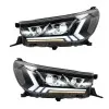 Φανάρια εμπρός Toyota Hilux (2015-2020), led με φώτα ημέρας με H7 / H1 λάμπες - σετ 2τμχ.