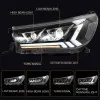 Φανάρια εμπρός Toyota Hilux (2015-2020), led με φώτα ημέρας με H7 / H1 λάμπες - σετ 2τμχ.