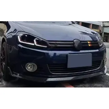 Spoiler εμπρός προφυλακτήρα για Volkswagen Golf 6 OEM - μαύρο γυαλιστερό
