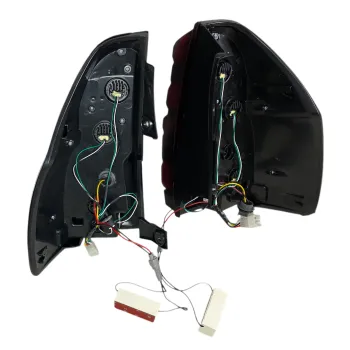 Πίσω φανάρια led Toyota Land Cruiser Prado J120 (2003-2009) - full Led Uprgade to J150 look - κόκκινα / φιμέ τρεχούμενο φλας - σετ 2τμχ.