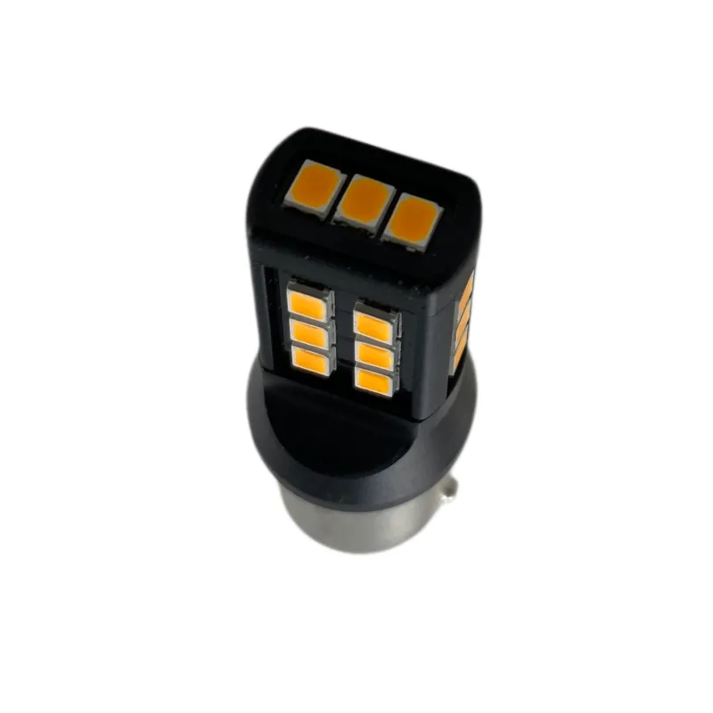 Led λάμπα τύπου BA15S με 28 SMD led 2835 chipset 10-24v - πορτοκαλί - 1τμχ.