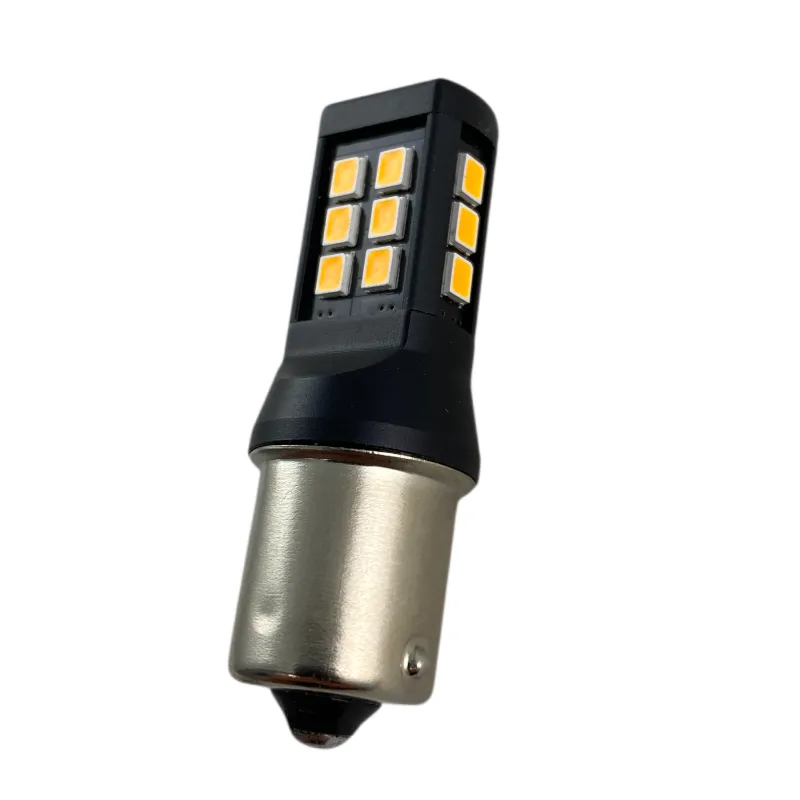 Led λάμπα τύπου BA15S με 28 SMD led 2835 chipset 10-24v - πορτοκαλί - 1τμχ.