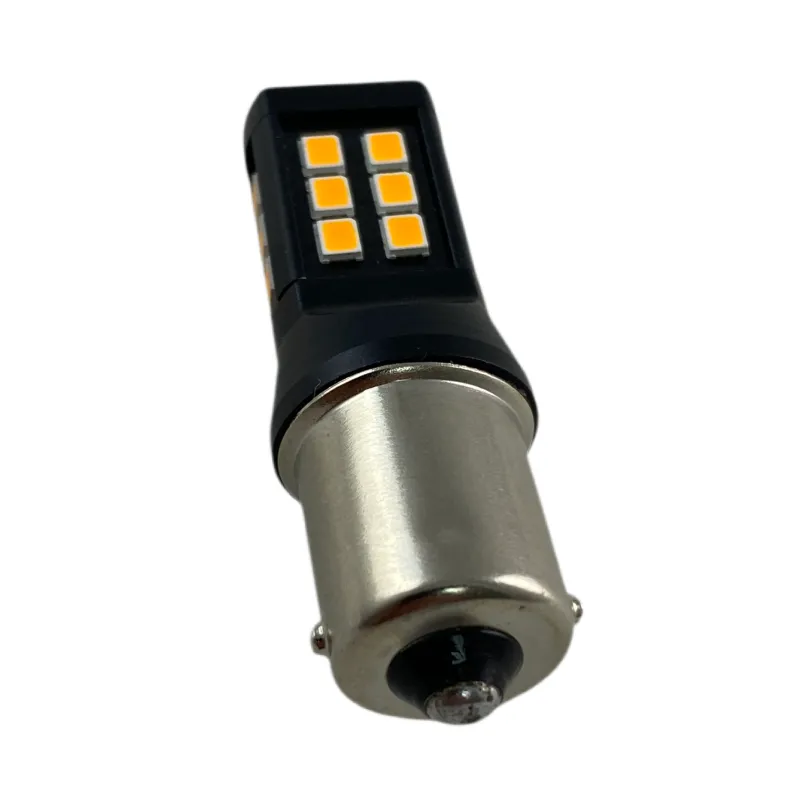 Led λάμπα τύπου BA15S με 28 SMD led 2835 chipset 10-24v - πορτοκαλί - 1τμχ.