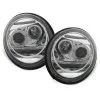 Φανάρια εμπρός Vw Beetle (1998-2005) angel eyes, μάυρα , με λάμπες (Η1) - σετ 2τμχ.