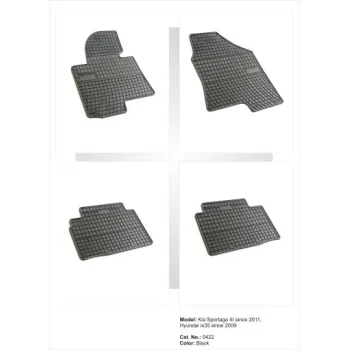 Λαστιχένια πατάκια Frogum για HYUNDAI Tucson I (2004-2010) / IX35 (2010-2015) / KIA Sportage III (2010-2015) - 4τμχ.