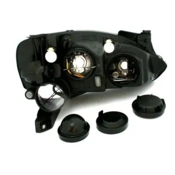 Φανάρια εμπρός για Opel Corsa (2001-2006) - μαύρα ,  χωρίς  λάμπες (Η1) - σετ 2τμχ.