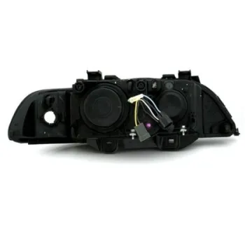 Φανάρια εμπρός angel eyes για BMW E39 (1995-2003) - μαύρα , με λάμπες (Η7) - σετ 2τμχ.