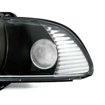 Φανάρια εμπρός angel eyes για BMW E39 (1995-2003) - μαύρα , με λάμπες (Η7) - σετ 2τμχ.