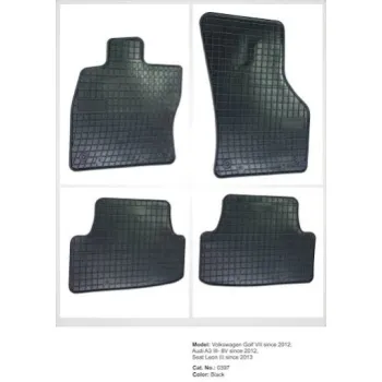 Λαστιχένια πατάκια Frogum για AUDI A3 8V Hatchback (2013-2020) / Seat Leon 5F1 (2012-2021) / Vw Golf VII (2012-2021) / Vw Golf VII (2012-2021) / Volkswagen Golf VIII (2023+) hatchback - 4τμχ.