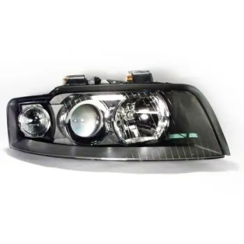 Φανάρια εμπρός για Audi A4 B6 (2001-2004) - μαύρα , χωρίς λάμπες (Η1) - σετ 2τμχ.