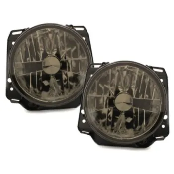 Φανάρια εμπρός για Vw Golf II (1983-1993) - μαύρα chrome ,  χωρίς  λάμπες (Η 3 ) - σετ 2τμχ.