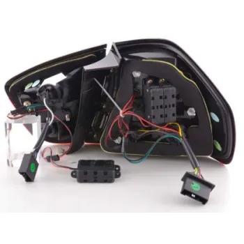 Πίσω φανάρια με led φλας για BMW E90 sedan (2005-2008) - chrome - σετ 2τμχ.