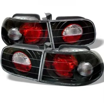 Πίσω φανάρια για Honda Civic (1992-1995) - μαύρα (3D) - σετ 2τμχ.