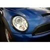 Φανάρια εμπρός Mini cooper (2006-2010) angel eyes - chrome , με λάμπες (Η1) - σετ 2τμχ.