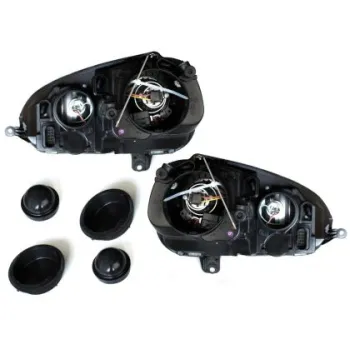 Φανάρια εμπρός led για εργοστασιακά xenon για Vw Golf 5 , μαύρα , χωρίς λάμπες (Η7) - σετ 2τμχ.