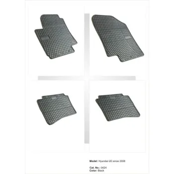 Λαστιχένια πατάκια Frogum για HYUNDAI i20 I (2009-2014) - 4τμχ.