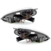 Φανάρια εμπρός led για Fiat Grande Punto (2005+) - μαύρα , με λάμπες (Η1) - σετ 2τμχ.