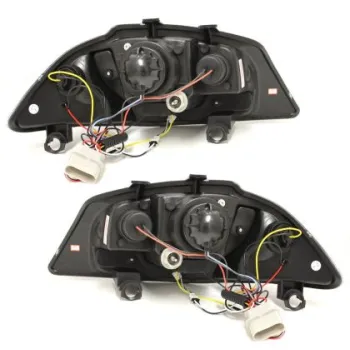 Φανάρια εμπρός led για Seat ibiza 6L (2003-2008) - chrome , με λάμπες (Η1) - σετ 2τμχ.