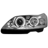 Φανάρια εμπρός angel eyes για Citroen C4 (2004+) - ηλεκτρική ρύθμιση - chrome , με λάμπες (Η1) - σετ 2τμχ.