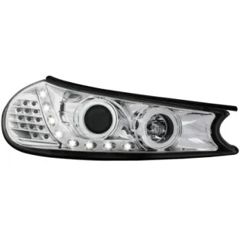 Φανάρια εμπρός led για Ford Mondeo (1996-2000) - chrome , με λάμπες (Η1) - σετ 2τμχ.