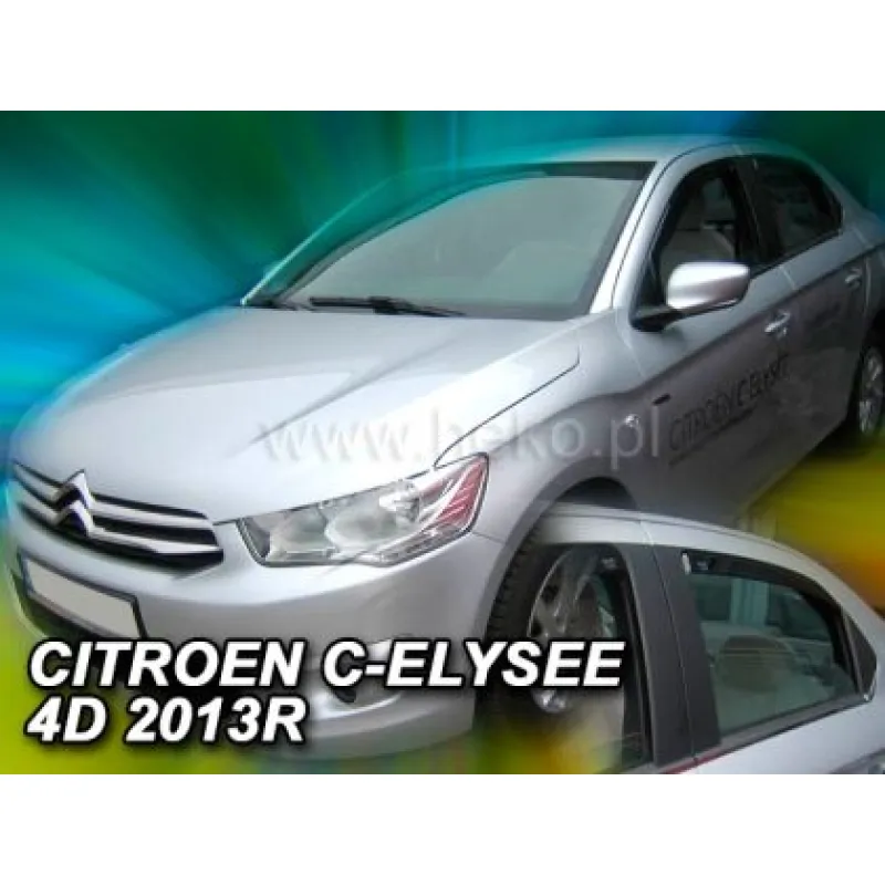 Ανεμοθραύστες για Citroen C-Elysee (2014+) sedan - 4 τμχ. εμπρός και πίσω Ανεμοθραύστες για Citroen C-Elysee (2014+) sedan - 4 τμχ. εμπρός και πίσω