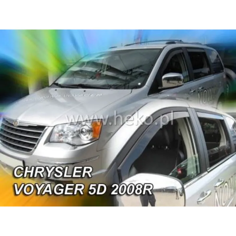 Ανεμοθραύστες για Chrysler Voyager Grand / Lancia Voyager (2008+) / Dodge Grand Caravan (2008+) 5 πορτο - 4 τμχ. εμπρός και πίσω Ανεμοθραύστες για Chrysler Voyager Grand / Lancia Voyager (2008+) / Dodge Grand Caravan (2008+) 5 πορτο - 4 τμχ. εμπρός και πίσω