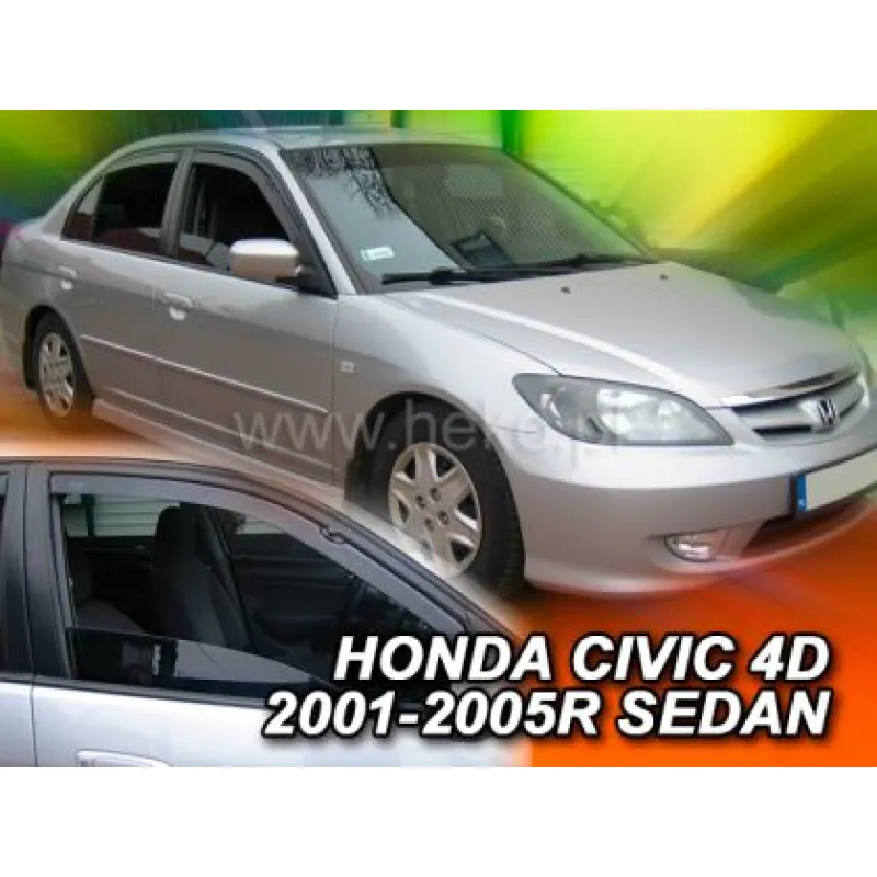 Ανεμοθραύστες για Honda Civic VII (2001-2005) sedan - 2 τμχ. εμπρός Ανεμοθραύστες για Honda Civic VII (2001-2005) sedan - 2 τμχ. εμπρός