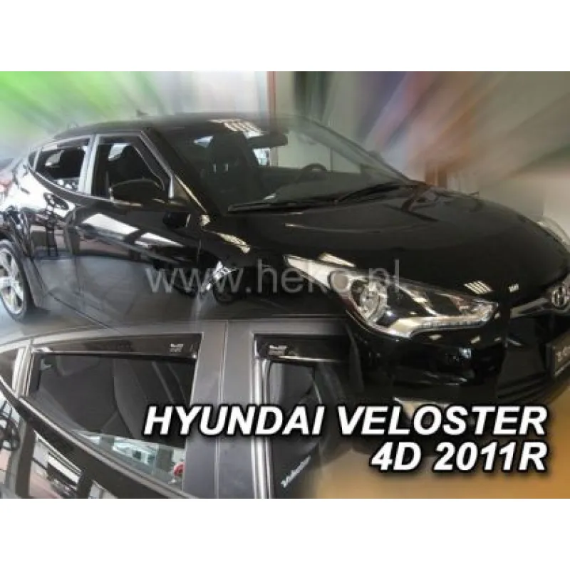 Ανεμοθραύστες για Hyundai Veloster (2011+) coupe - 2 τμχ. εμπρός και 1 πίσω δεξιά Ανεμοθραύστες για Hyundai Veloster (2011+) coupe - 2 τμχ. εμπρός και 1 πίσω δεξιά