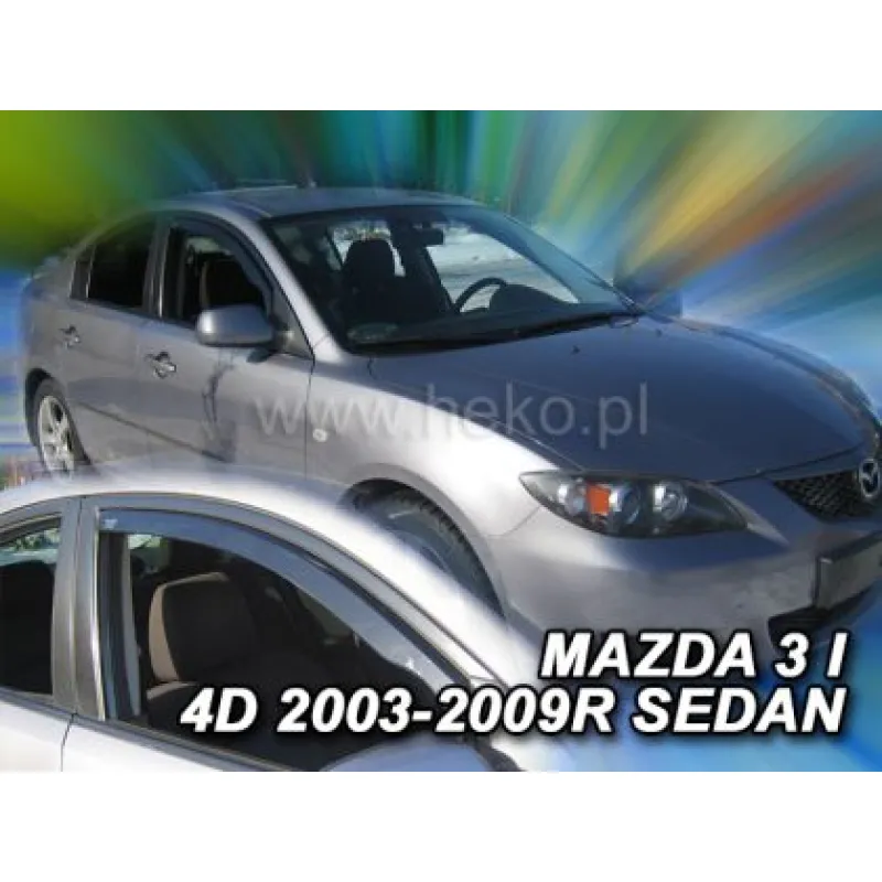 Ανεμοθραύστες για Mazda 3 (2003-2009) 5 πορτο - 4 τμχ. εμπρός και πίσω Ανεμοθραύστες για Mazda 3 (2003-2009) 5 πορτο - 4 τμχ. εμπρός και πίσω